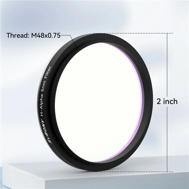 SVBONY H-Alpha 2 inch 5nm Filter Narrowband Astronomical Photographic CCD Filter for Deep Sky Photography