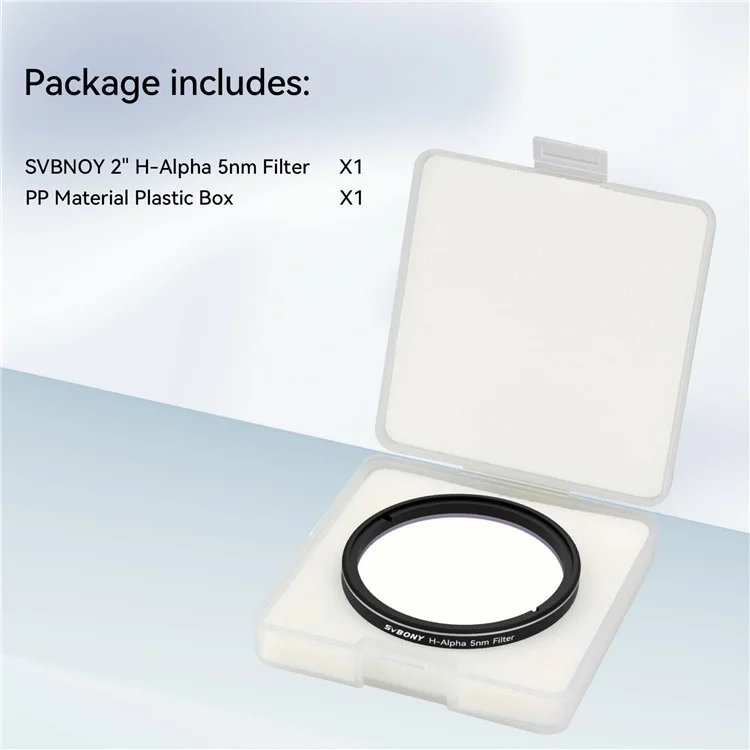SVBONY H-Alpha 2 inch 5nm Filter Narrowband Astronomical Photographic CCD Filter for Deep Sky Photography