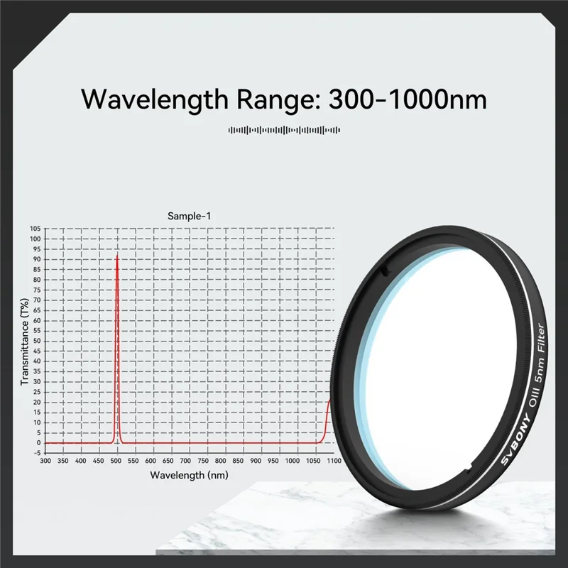 Svbony Oiii da 2 Pollici da 5 nm Filtro a Banda Stretta Filtro CCD Fotografico Astronomico Per Fotografia di Cielo Profondo