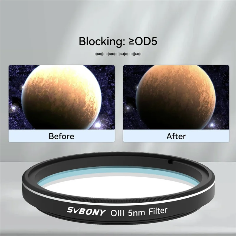 Svbony Oiii da 2 Pollici da 5 nm Filtro a Banda Stretta Filtro CCD Fotografico Astronomico Per Fotografia di Cielo Profondo