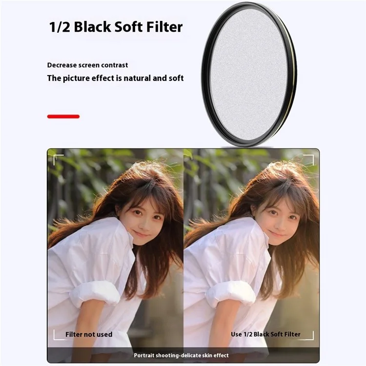 S0048 Filtro de lente de câmera de 16 MP para iPhone - Acessório de fotografia de vidro óptico - Filtro ND ajustável de 67 mm