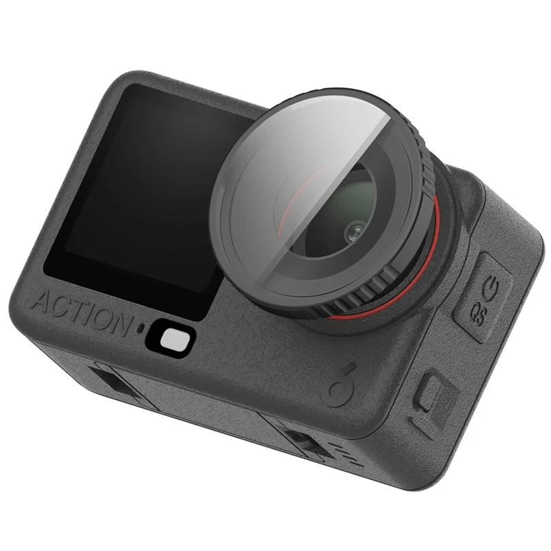 UV Filter Lens Cover for DJI Osmo Action 6 Neutral Density Glass Lens Protector Camera Accessories - Black