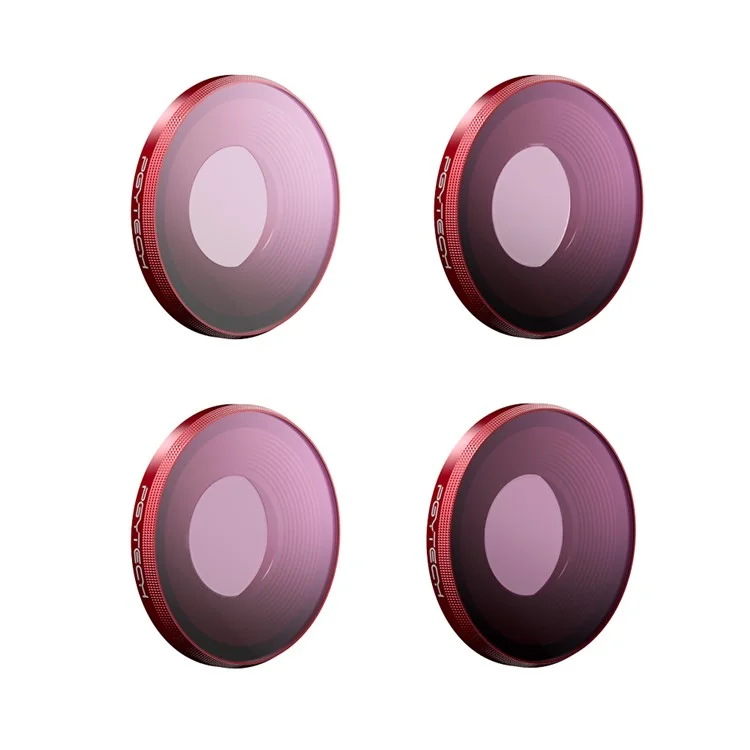 PGYTECH P-32C-012 Waterproof ND Filters Set for DJI Osmo Action 3 Camera ND 8, 16, 32, 64 Filters Multi-Layer Coated Filters Oil-Proof Lens Filters (Professional Edition)
