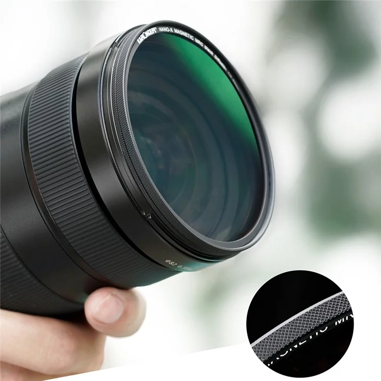 K&F CONCEPT SKU.1824 HD Clear Waterproof 82mm Magnetic Black Soft Diffusion 1 / 4 Filter+Magnetic Adapter Ring+Lens Cap для Камеры Объектив