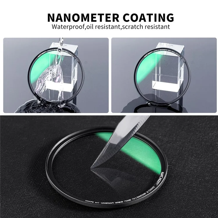 K&F CONCEPT SKU.1824 HD Clear Waterproof 82mm Magnetic Black Soft Diffusion 1 / 4 Filter+Magnetic Adapter Ring+Lens Cap для Камеры Объектив