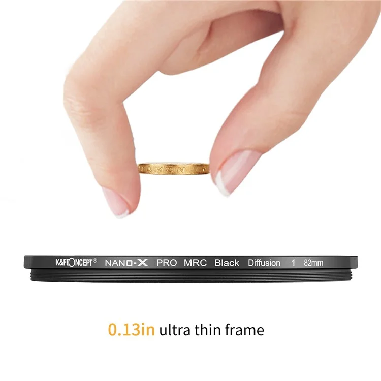 K&F CONCEPT KF01.1695 Nano-X Optical Glass Black Mist 82mm 1 / 1 Фильтр Anti-scratch Diffusion Video Photography Multi-layer Coating Фильтр для камеры кино