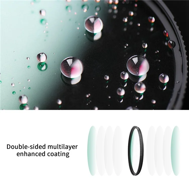 K&F CONCEPT KF01.1695 Nano-X Optical Glass Black Mist 82mm 1 / 1 Фильтр Anti-scratch Diffusion Video Photography Multi-layer Coating Фильтр для камеры кино