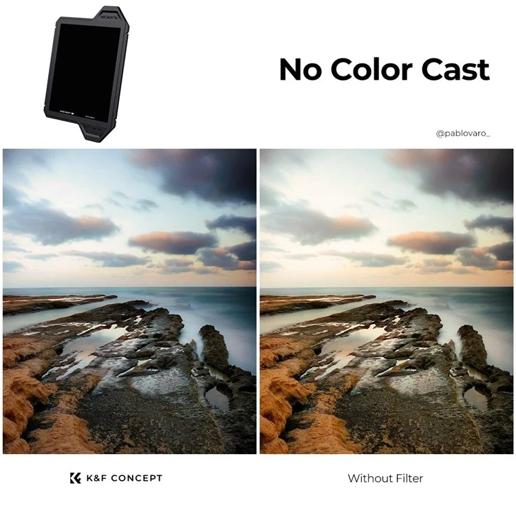 K&F CONCEPT SKU.1873 Водонепроницаемый True Color ND64 Квадратный Линзовый Фильтр 100x100x2мм Многослойное Покрытие HD Четкий 6-ступенчатый Апертурный Камера Линзовый ND Фильтр