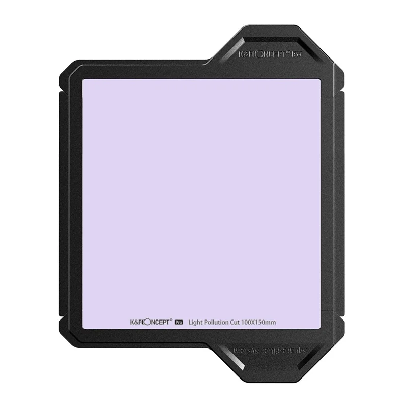K&F CONCEPT SKU.1903 X-PRO Square Clear Night Filter 100x100x2mm AGC Optical Glass Light Pollution Reduction Filter Multi-layer Coating Design for Night Sky Star