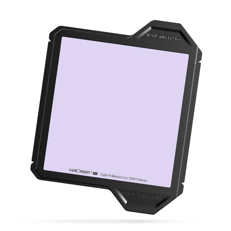K&F CONCEPT SKU.1903 X-PRO Square Clear Night Filter 100x100x2mm AGC Optical Glass Light Pollution Reduction Filter Multi-layer Coating Design for Night Sky Star