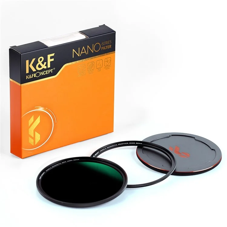 K&F CONCEPT 82mm Magnetic Pluggable ND64 Lens Filter 6-Stop Neutral Density Quick-Release Filter Waterproof Anti-Scratch Multi-Layer Coated Lens Filter