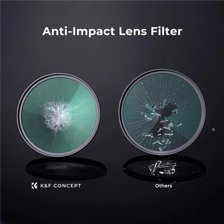 K&F CONCEPT KF01.1869 Nano X 82mm MC UV Protection Round Filter Shockproof HD Waterproof Tempered Glass DSLR Camera Lens Filter avec 28 couches de revêtement multicouche