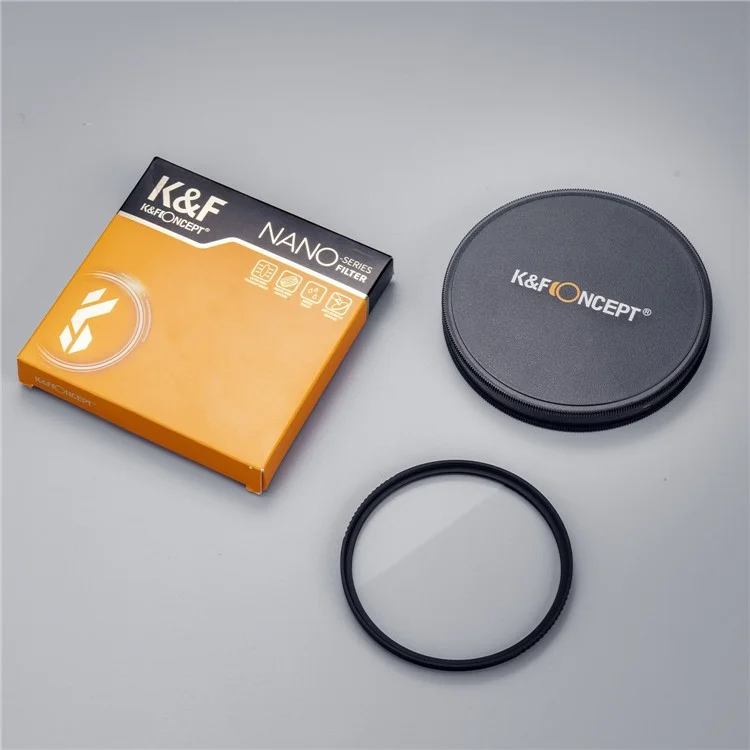 K&F CONCEPT KF01.1869 Nano X 82mm MC UV Protection Round Filter Shockproof HD Waterproof Tempered Glass DSLR Camera Lens Filter avec 28 couches de revêtement multicouche