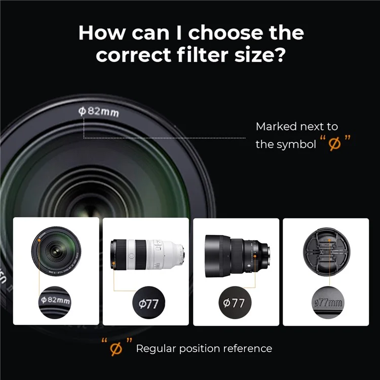 K&F CONCEPT KF01.1869 Nano X 82mm MC UV Protection Round Filter Shockproof HD Waterproof Tempered Glass DSLR Camera Lens Filter avec 28 couches de revêtement multicouche