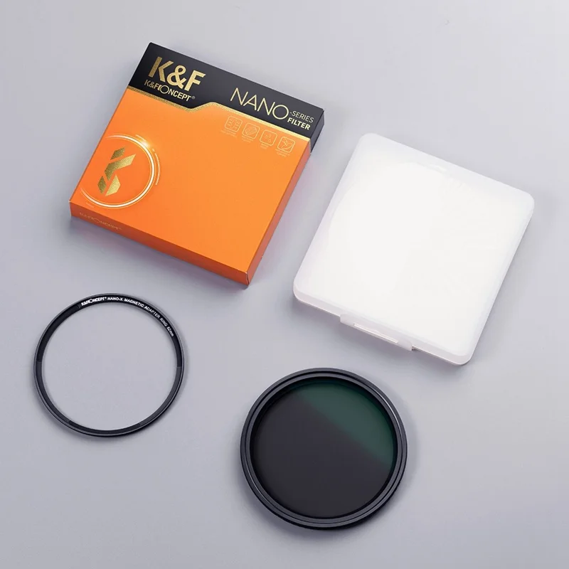 K&F CONCEPT KF01.1854 Nano-X 82mm ND2-ND32 Filter 1-5 Stops Magnetic Variable 28 Multi-Layer Coatings Waterproof Neutral Density Camera Lens Filter
