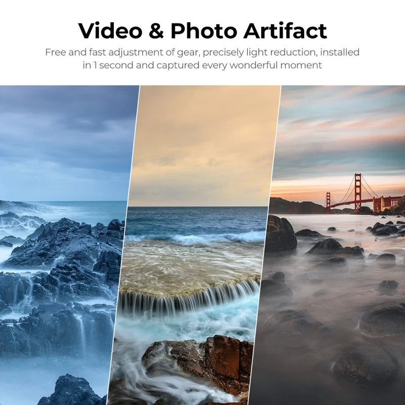 K&F CONCEPT KF01.1854 Nano-X 82mm ND2-ND32 Filter 1-5 Stops Magnetic Variable 28 Multi-Layer Coatings Waterproof Neutral Density Camera Lens Filter