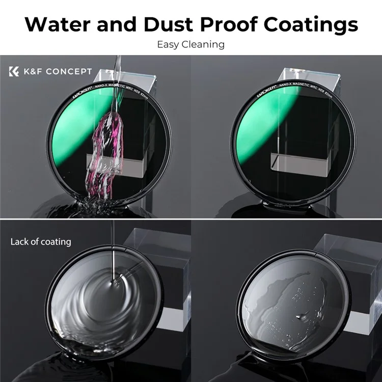 K&F CONCEPT 82mm Magnetic ND8 Lens Filter Anti-Scratch Multi-Layer Coated Filter Waterproof Quick-Release 3-Stop Neutral Density Lens Filter