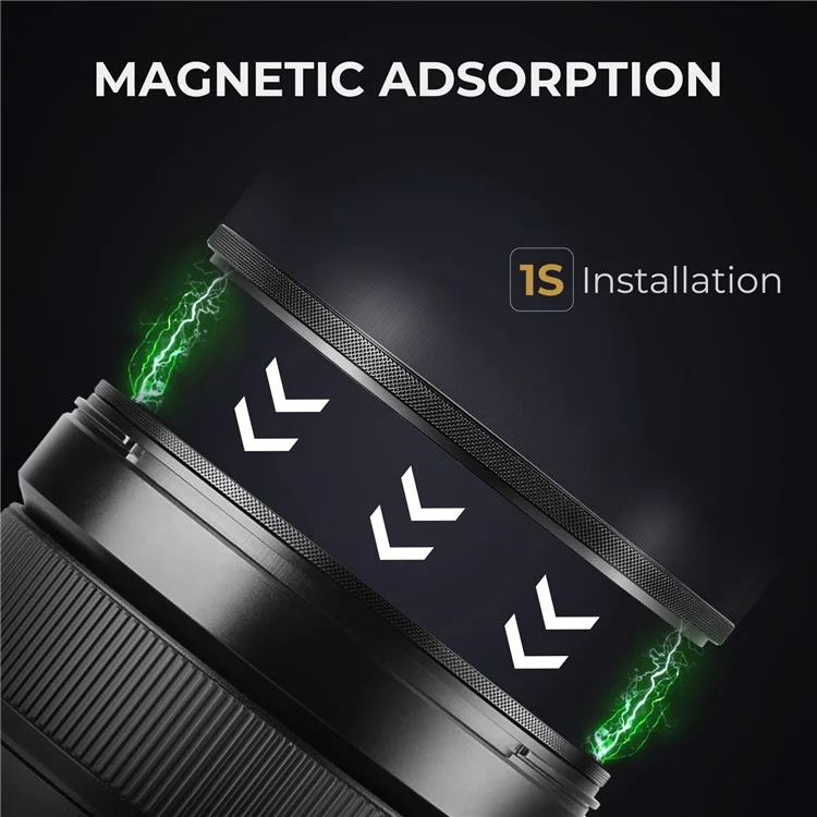 Filtre de densité neutre fixe de 10 arrêts K&F CONCEPT SKU.1762 de 82 mm avec revêtement magnétique pour appareil photo reflex numérique