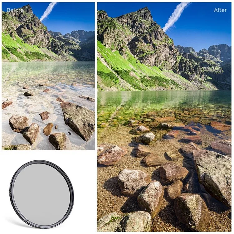 K&F CONCEPT KF01.1442 82mm MC CPL Filter Ultra-thin Optical Glass Round Multi-Layer Coating Design DSLR Camera Lens Accessories
