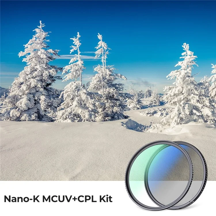 K&F CONCEPT 82mm 2-in-1-Filterkit MCUV+CPL Kameralinsfilter 18-Schichten beschichtet Ultra-Dünner Anti-Kratzer-Filter