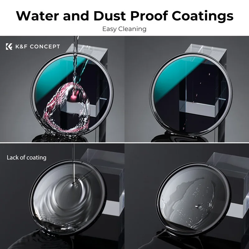 K&F CONCEPT Conjunto de 3 filtros de lente de 82 mm com filtro ND8 ND64 CPL para lentes de câmera Revestimento multicamadas com caixa de filtro