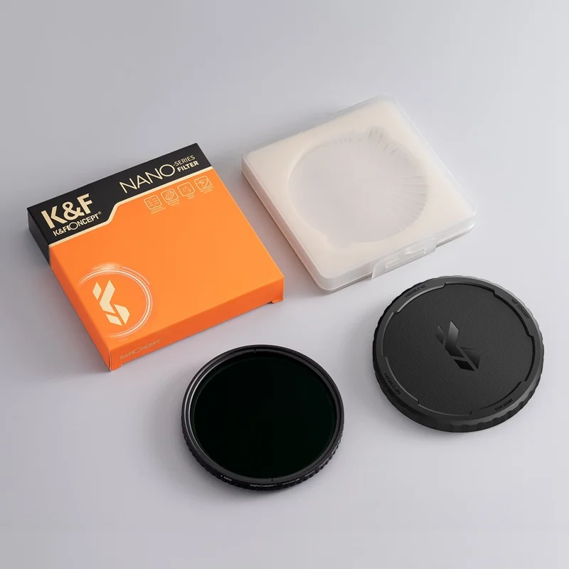 K&F CONCEPT ND2-ND32-filter Variabel ND-filter Objektiv neutral densitets variabel multilags nano-belagt filter med objektivdæksel 82 mm