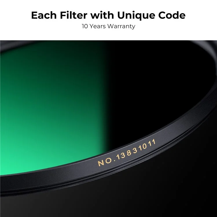 K&F CONCEPT KF01.1995 Nano-X PRO 82mm ND1000 Filtre d'objectif photo 36 couches de revêtement anti-reflet 10 diaphragmes Filtre ND HD Waterproof Slim