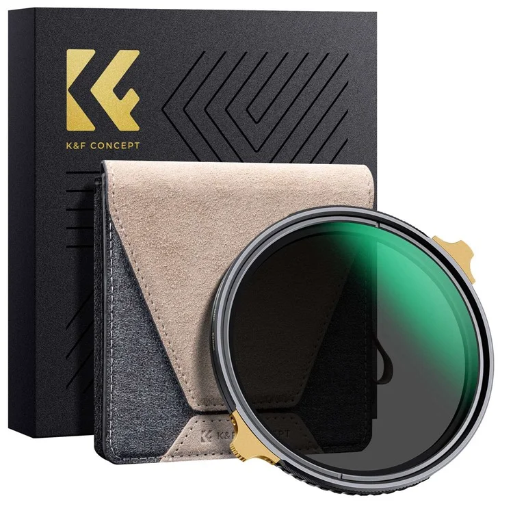 K&F CONCEPT Nano-X Pro Series 82mm Cadre en laiton Filtre ND2-32 Variable Imperméable Anti-Rayures Filtre Ultra Clair Revêtement 36 couches Filtre d'objectif