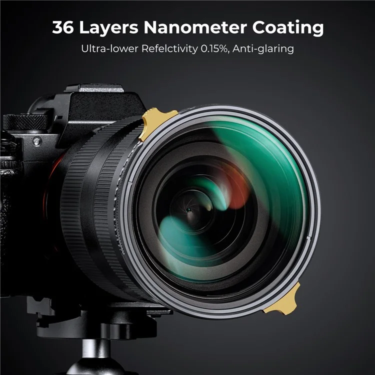 K&F CONCEPT Nano-X Pro Series 82mm Cadre en laiton Filtre ND2-32 Variable Imperméable Anti-Rayures Filtre Ultra Clair Revêtement 36 couches Filtre d'objectif