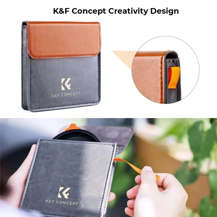 K&F CONCEPT Nano-X Série 82mm ND3-ND1000 Filtre 9,5 arrêts Filtre ajustable HD Hydrophobe Anti-Réflexion Revêtement vert Filtre avec Putter 
