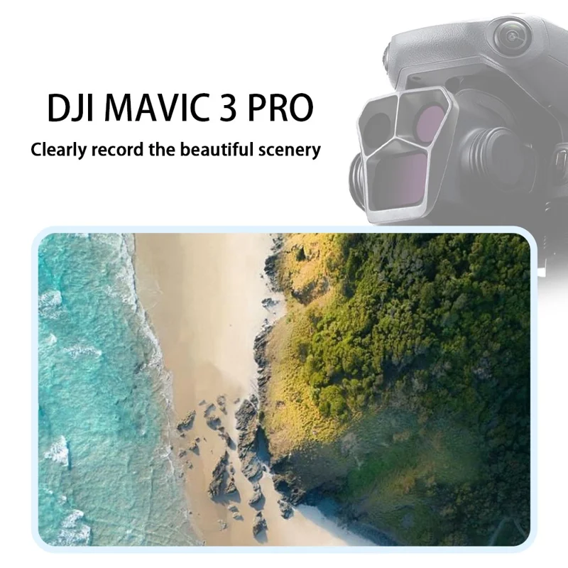 JUNESTAR JSR-1015-08 dla DJI Mavic 3 Pro GB Style ND1000 Wodoodporny Filtr Obiektywowy ze Szklanego Optycznego z Powłoką