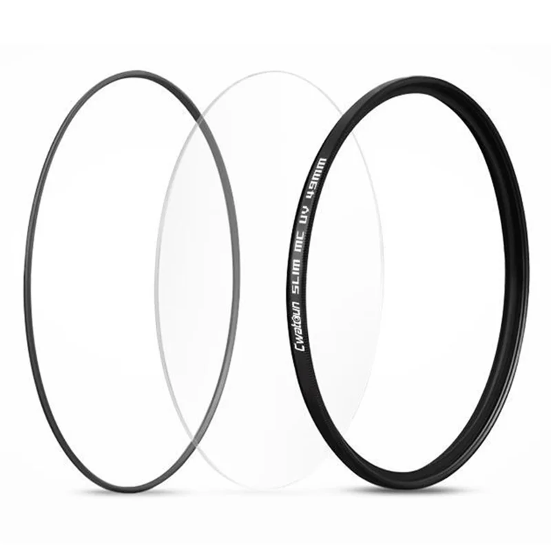 CWATCUN H70W Multi-Layer Coating Camera Filter Waterproof and Oil-Resistant Lens Filter - 62mm