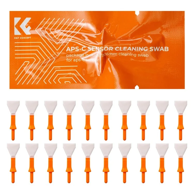 K&F CONCEPT SKU.1901 20PCS Substituição Limpeza APS-C Swabs de Limpeza 24mm Quadro Completo Conjuntos de Escovas de Limpeza para Câmera