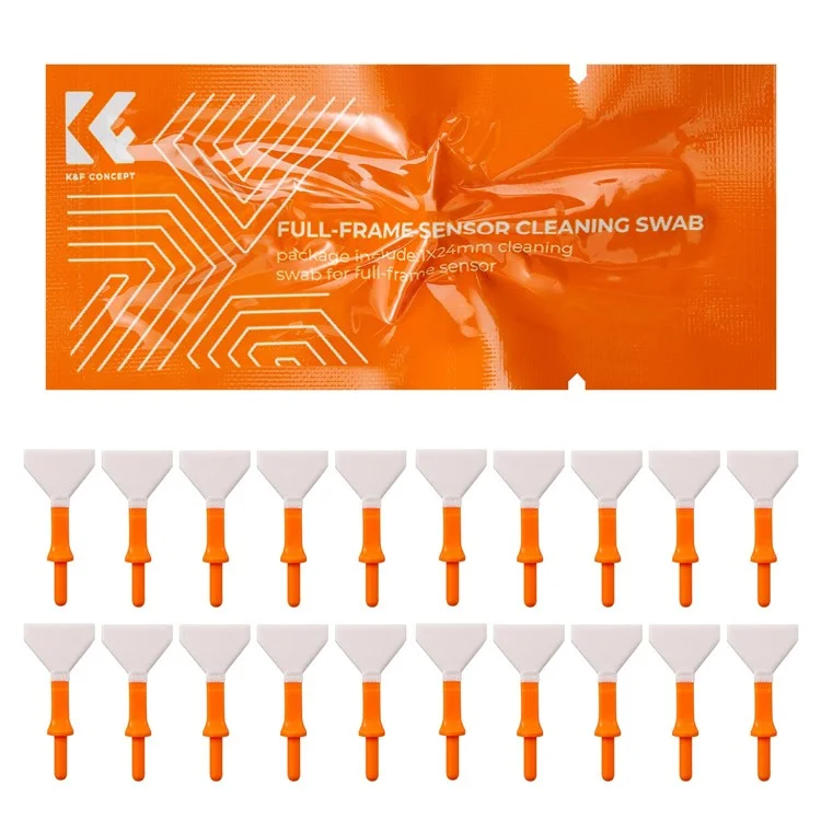 Kit de Limpeza K&F CONCEPT SKU.1902 20PCS Swabs de Limpeza Ampliados Macios Escova Suave DSLR Lentes da Câmera