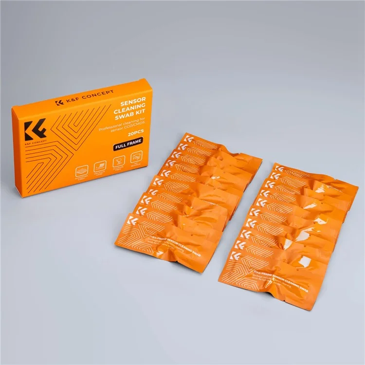 Kit de Limpeza K&F CONCEPT SKU.1902 20PCS Swabs de Limpeza Ampliados Macios Escova Suave DSLR Lentes da Câmera
