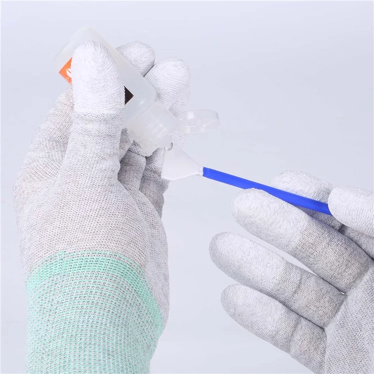 Conjunto de limpeza de câmera DSLR com 10 cotonetes de 24 mm + 20 ml de líquido de limpeza para sensor APS-C da K&F CONCEPT 
