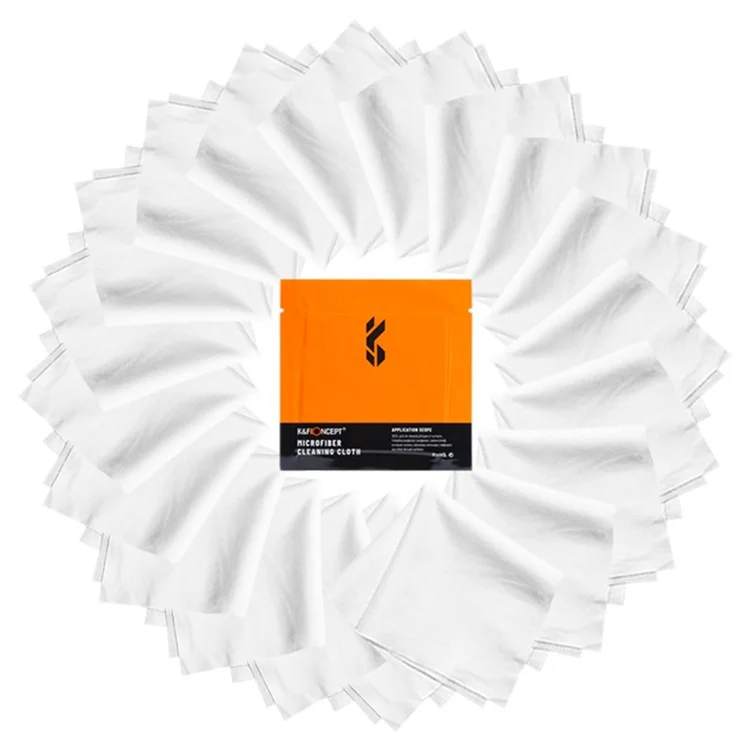 K&F CONCEPT SKU.1615 20Pack 15x15cm Individualmente Embalado a Vácuo Panos de Limpeza de Microfibra para Lentes de Câmera, Óculos, Telefones, Tela LCD