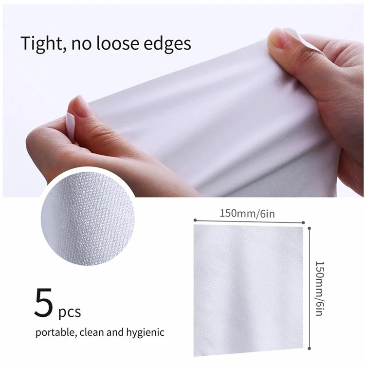 K&F CONCEPT 5Pcs / Set Cleaning Cloth for Camera Lenses  /  Filters  /  Sensor  / LCD Screen Microfiber Cleaning Cloth