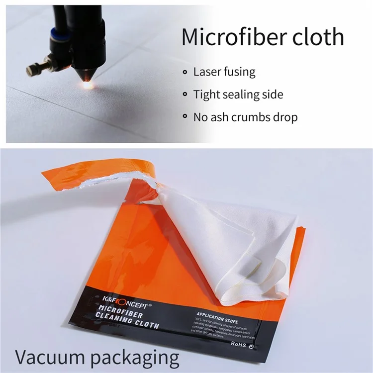 K&F CONCEPT 5Pcs / Set Cleaning Cloth for Camera Lenses  /  Filters  /  Sensor  / LCD Screen Microfiber Cleaning Cloth