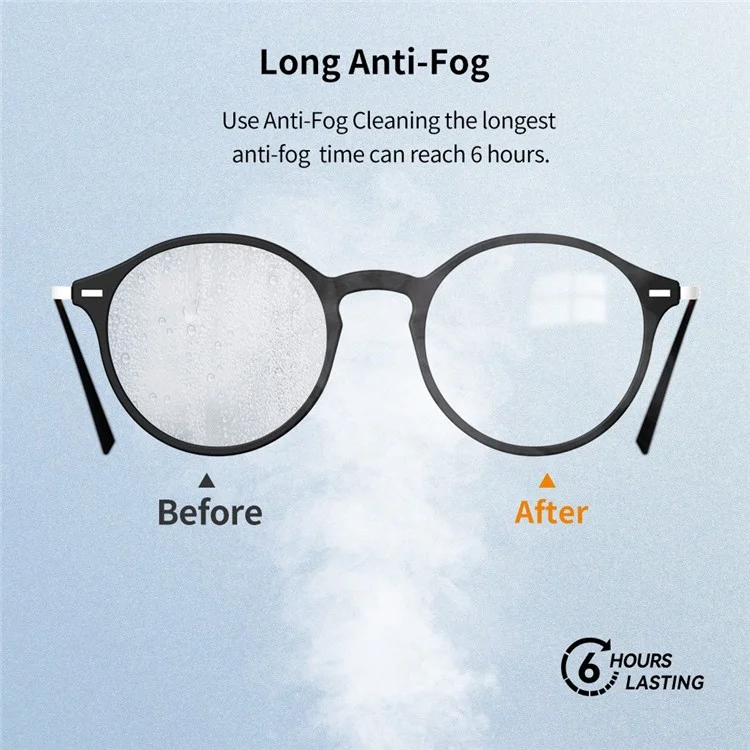 K&F CONCEPT KF08.036 120Pcs / Set Anti-Fog Cleaning Wipes for Camera Lens, Glasses, Cell Phone, Laptops 6x4 inch Large Size Fog-Proof Cleaning Wipes