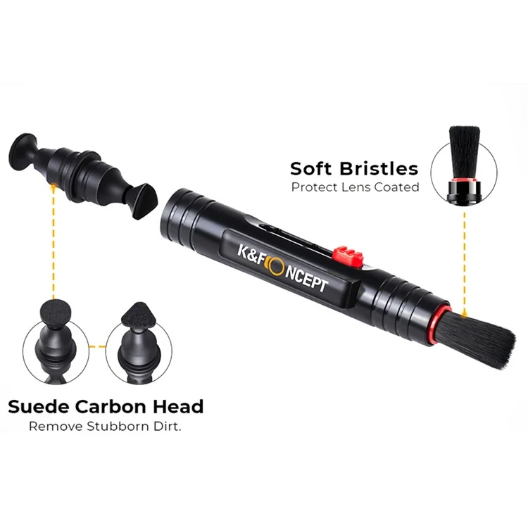 Kit de Limpeza da Câmera K&F CONCEPT 23-em-1 com Soprador de Ar + Caneta de Limpeza + Pano de Limpeza + Bolsa de Transporte para Lentes da Câmera / Filtros / Sensor / Tela