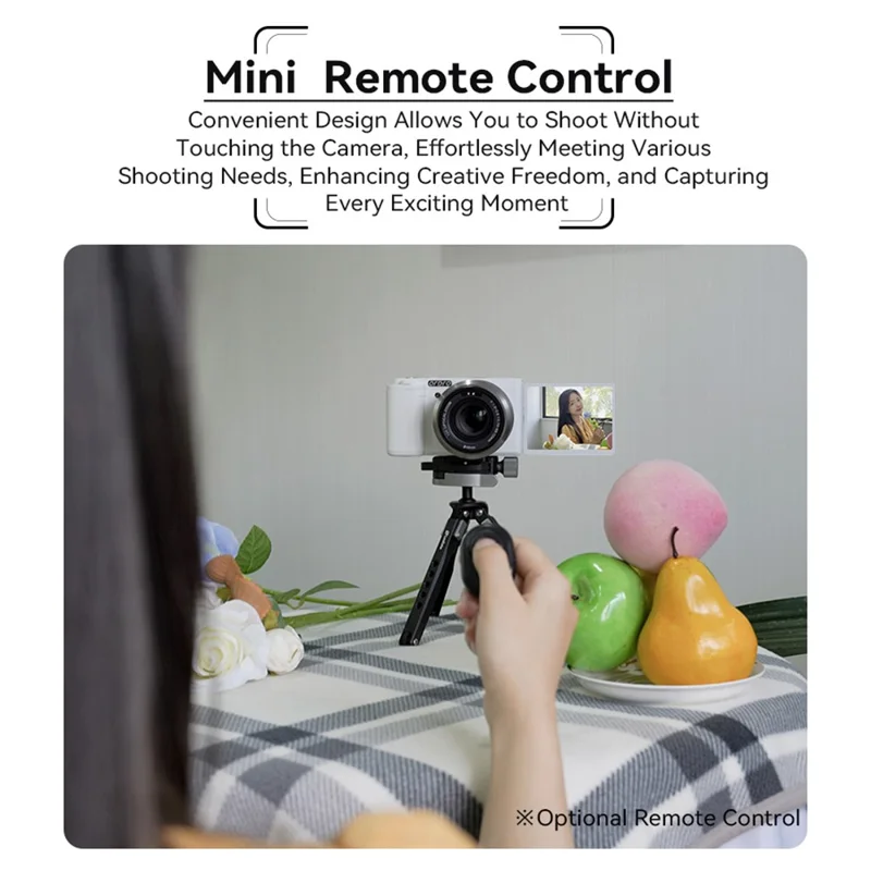 ORDRO G730 Digital Camera Side Flip 3.2 Inch IPS Touch Screen 12X Optical Zoom IR Night Vision 5K HD Mirrorless Cam - White