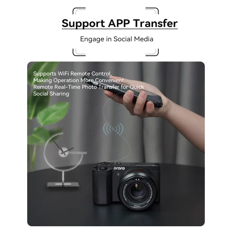 ORDRO G730 Digital Camera Side Flip 3.2 Inch IPS Touch Screen 12X Optical Zoom IR Night Vision 5K HD Mirrorless Cam - White