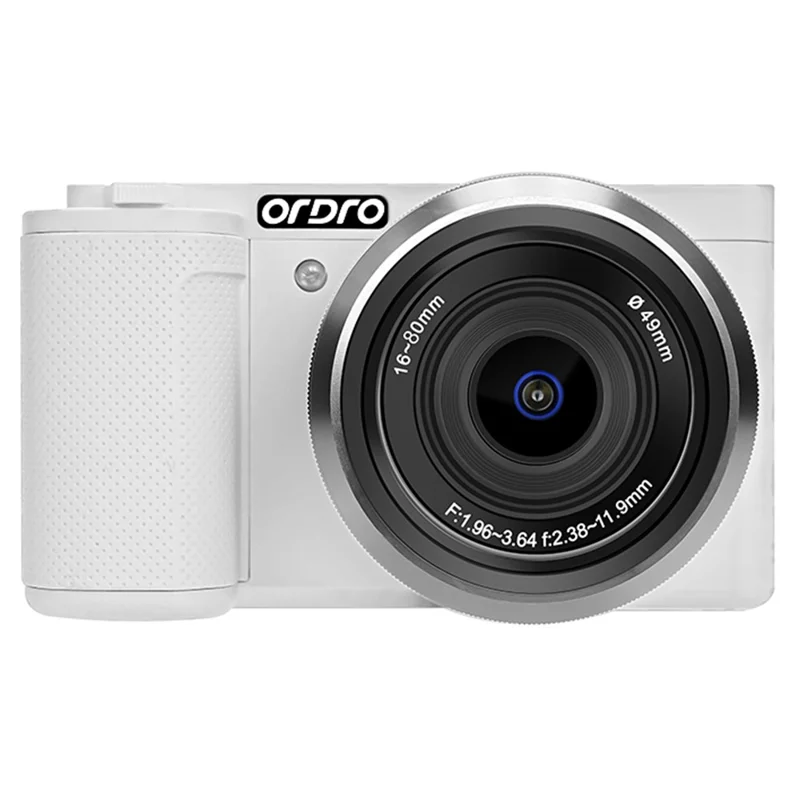 ORDRO G930 3.2 Inch IPS Touch Screen Camcorder Face Tracking 5K Ultra HD Digital Mirrorless Camera - White