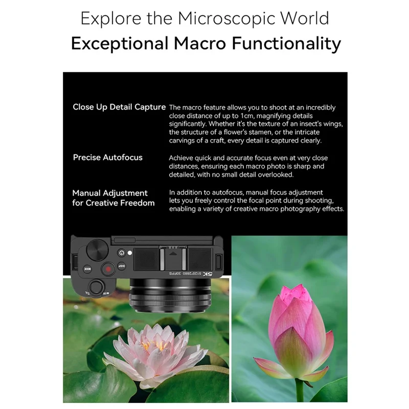 ORDRO G930 3.2 Inch IPS Touch Screen Camcorder Face Tracking 5K Ultra HD Digital Mirrorless Camera - White