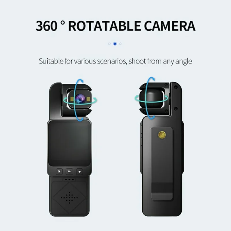 DV02 1,54 Pollici Videocamera d'Azione con Display HD, Supporto Toracico, Videoregistratore per Ciclismo Esterno, Fotocamera WIFI con Scheda da 32GB + Lettore di Schede