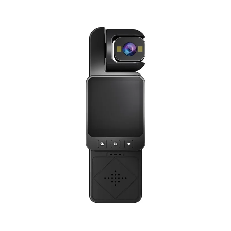 كاميرا DV02 للحركة بشاشة عرض عالية الدقة مقاس 1.54 بوصة، كاميرا فيديو قابلة للتركيب على الصدر، مناسبة للأنشطة الخارجية وركوب الدراجات، مع كاميرا واي فاي مع بطاقة 32 جيجابايت + قارئ بطاقة - أسود