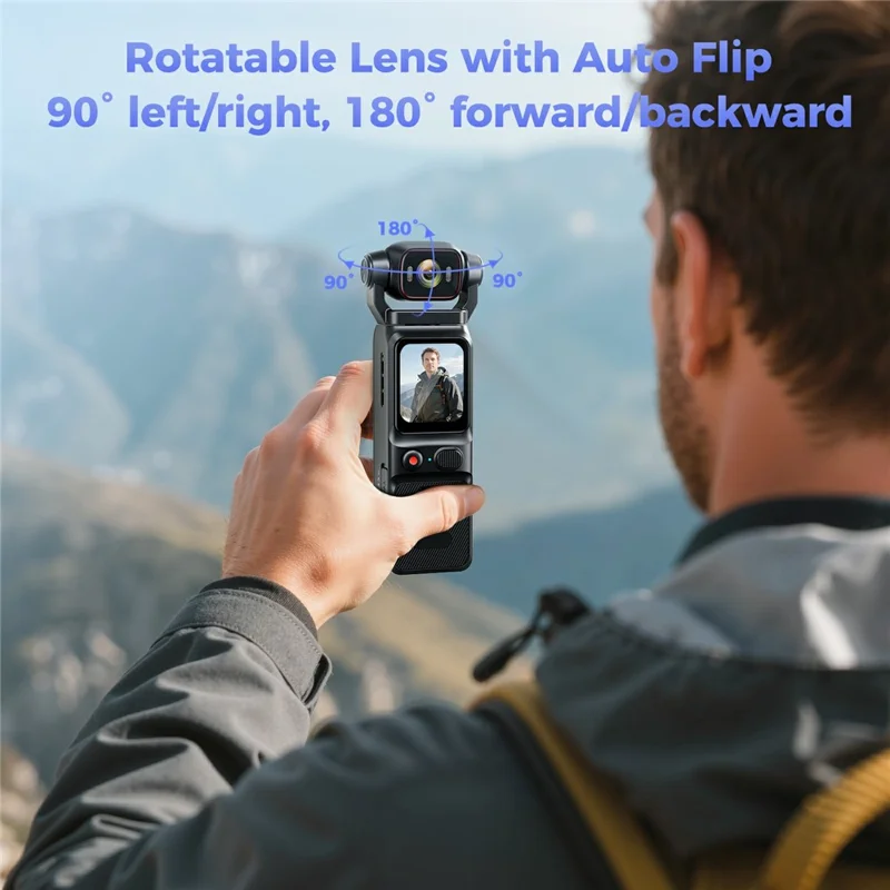 L18 1.69 Inch Touch Screen 4K Wireless Action Camera Gyroscope Stabilization Pocket Camera, with 64GB Card + Card Reader