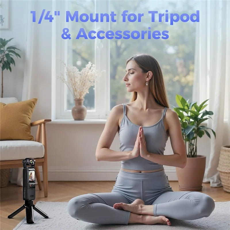 L18 1.69 Inch Touch Screen 4K Wireless Action Camera Gyroscope Stabilization Pocket Camera, with 64GB Card + Card Reader