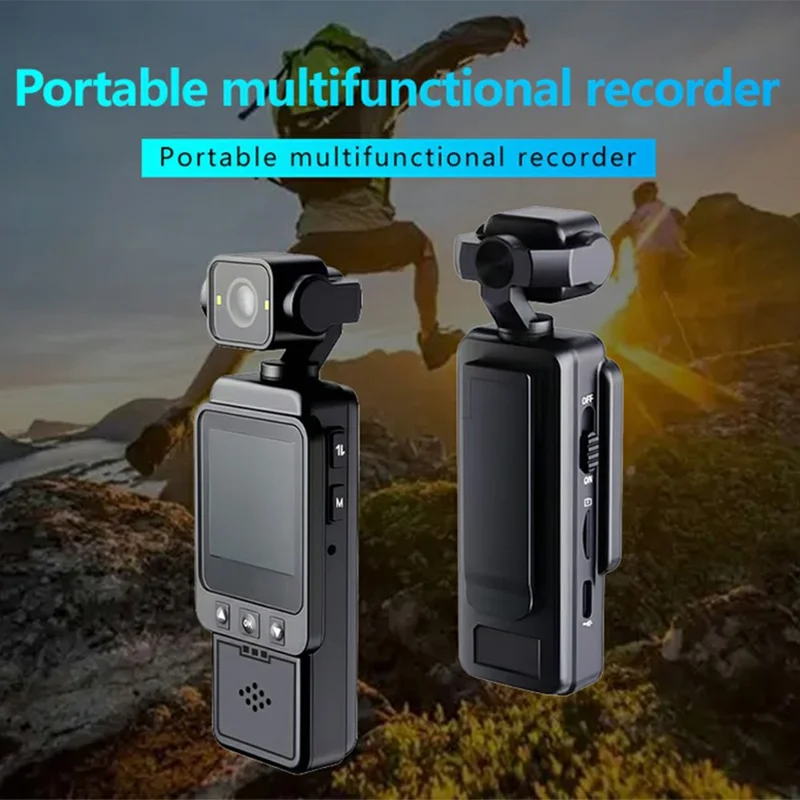 DV01 Caméra de sport portable HD 1080P avec stabilisation anti-vibration et WiFi, sans carte TF